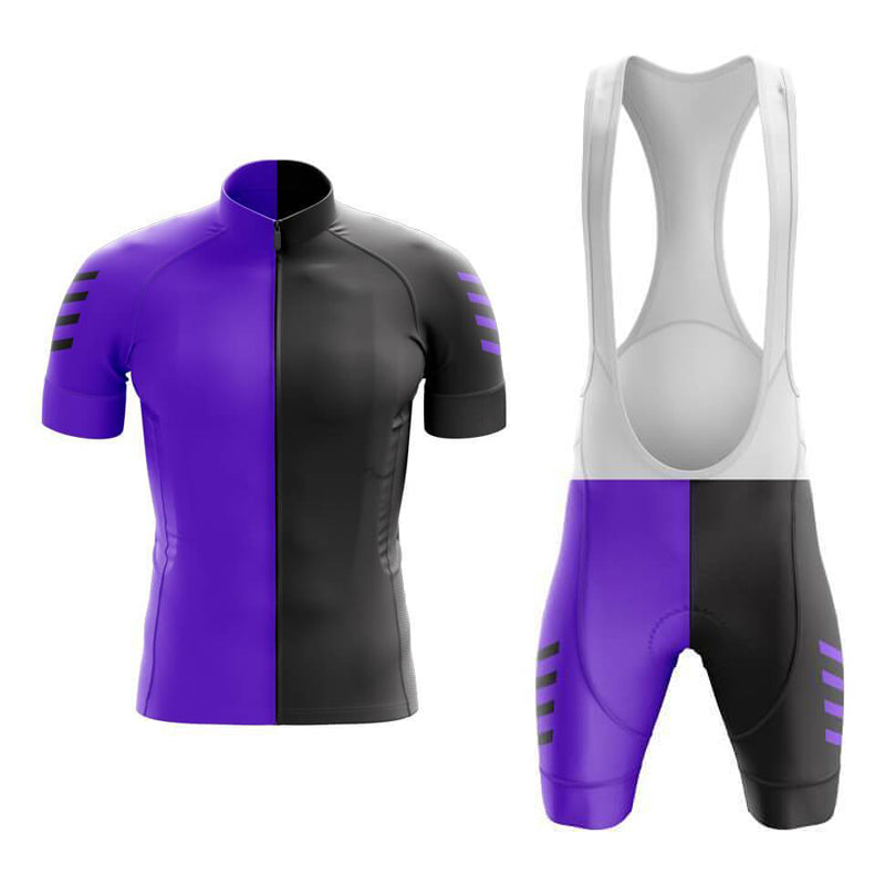 Ensemble de Maillot de Cyclisme Violet à Manches Courtes