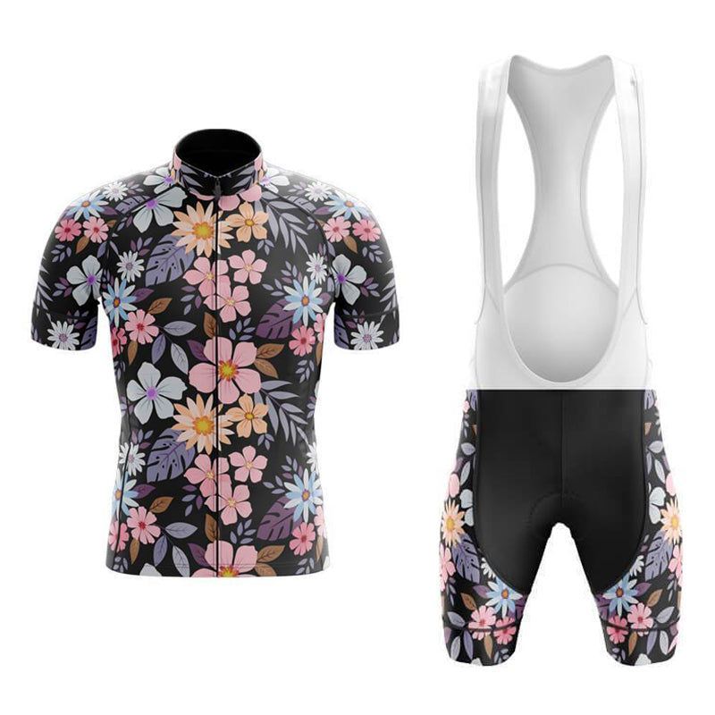 Ensemble de maillot de cyclisme à motifs floraux
