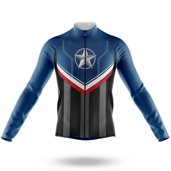 Maillot de Cyclisme à Manches Longues Captain America (avec Option Polaire)