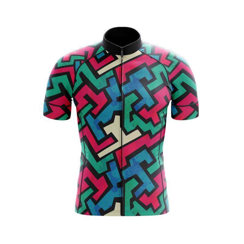 Ensemble Maillot de Cyclisme Rétro Lignes Jazzy