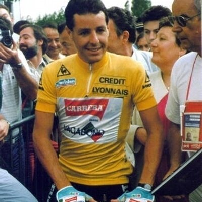Maillot de cyclisme rétro jaune du Tour de France 1987 - Stephen Roche