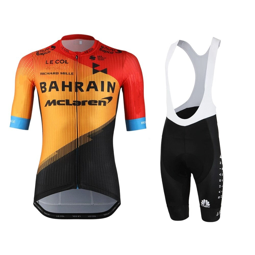 Ensemble de Maillot de Cyclisme de l'Équipe Bahrain McLaren Le Col