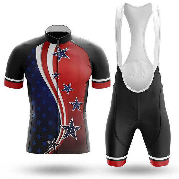 Ensemble de maillot de cyclisme avec drapeau américain