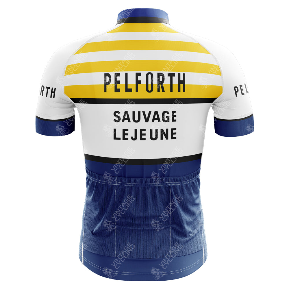 Maillot de Cyclisme Rétro Pelforth Sauvage Lejeune
