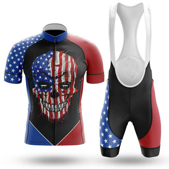 Ensemble de Maillot de Cyclisme Crâne Américain