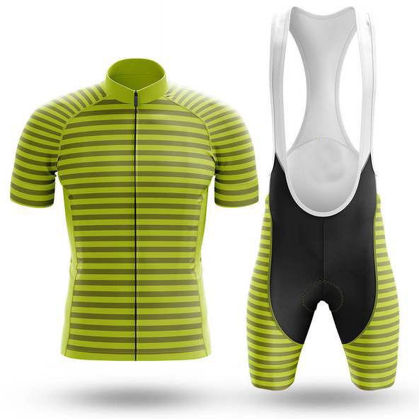 Ensemble de Maillot de Cyclisme à Rayures Vertes