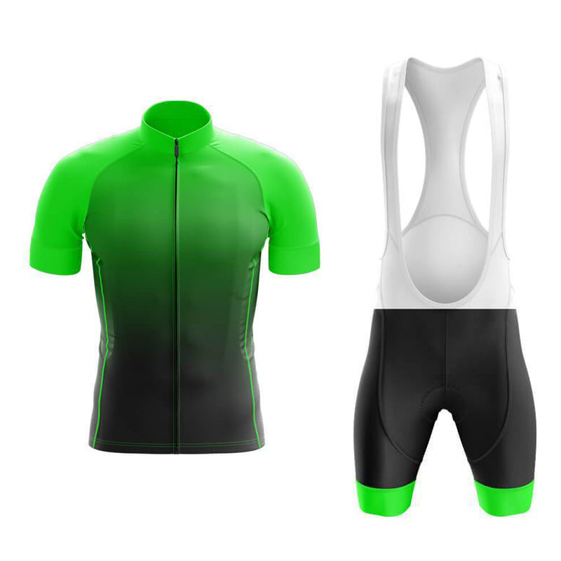 Ensemble de maillot de cyclisme vert ombré