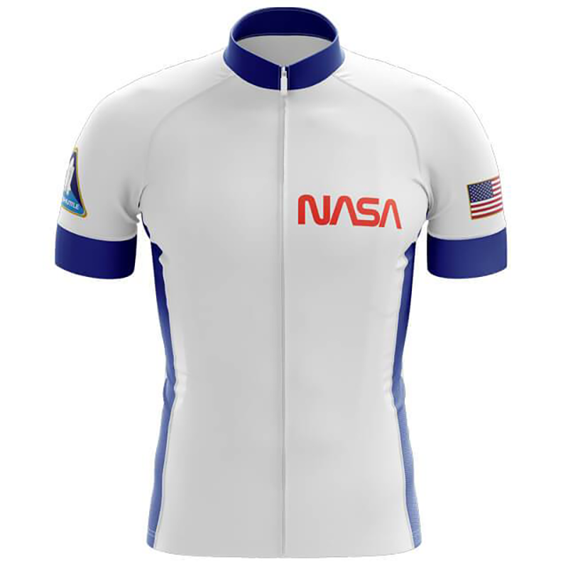 Maillot de Cyclisme Blanc NASA