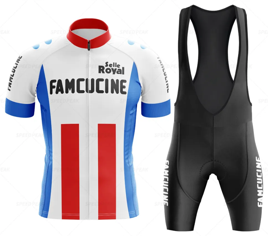 Ensemble de Maillot de Cyclisme Rétro Famcucine Selle Royal