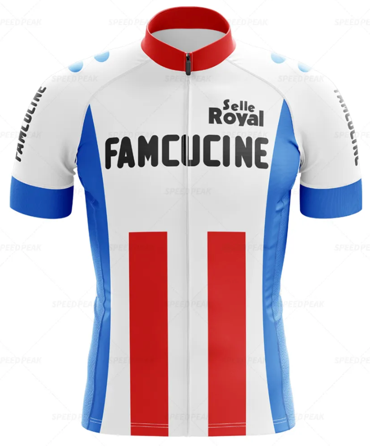 Ensemble de Maillot de Cyclisme Rétro Famcucine Selle Royal