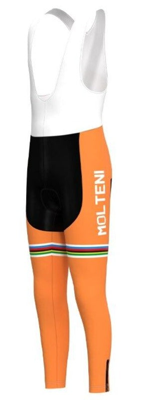 Leggings de cyclisme rétro orange Molteni