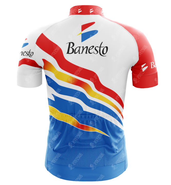 Maillot de cyclisme Banesto 1996 Maillot de cyclisme rétro