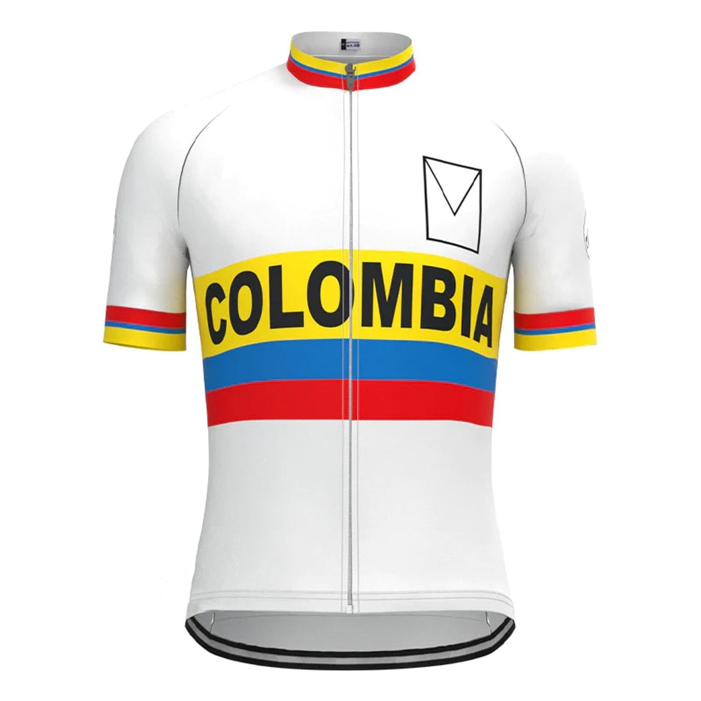 Maillot de cyclisme rétro blanc Colombie