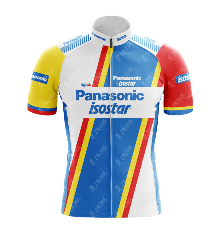 Maillot de cyclisme rétro Panasonic-Isostar