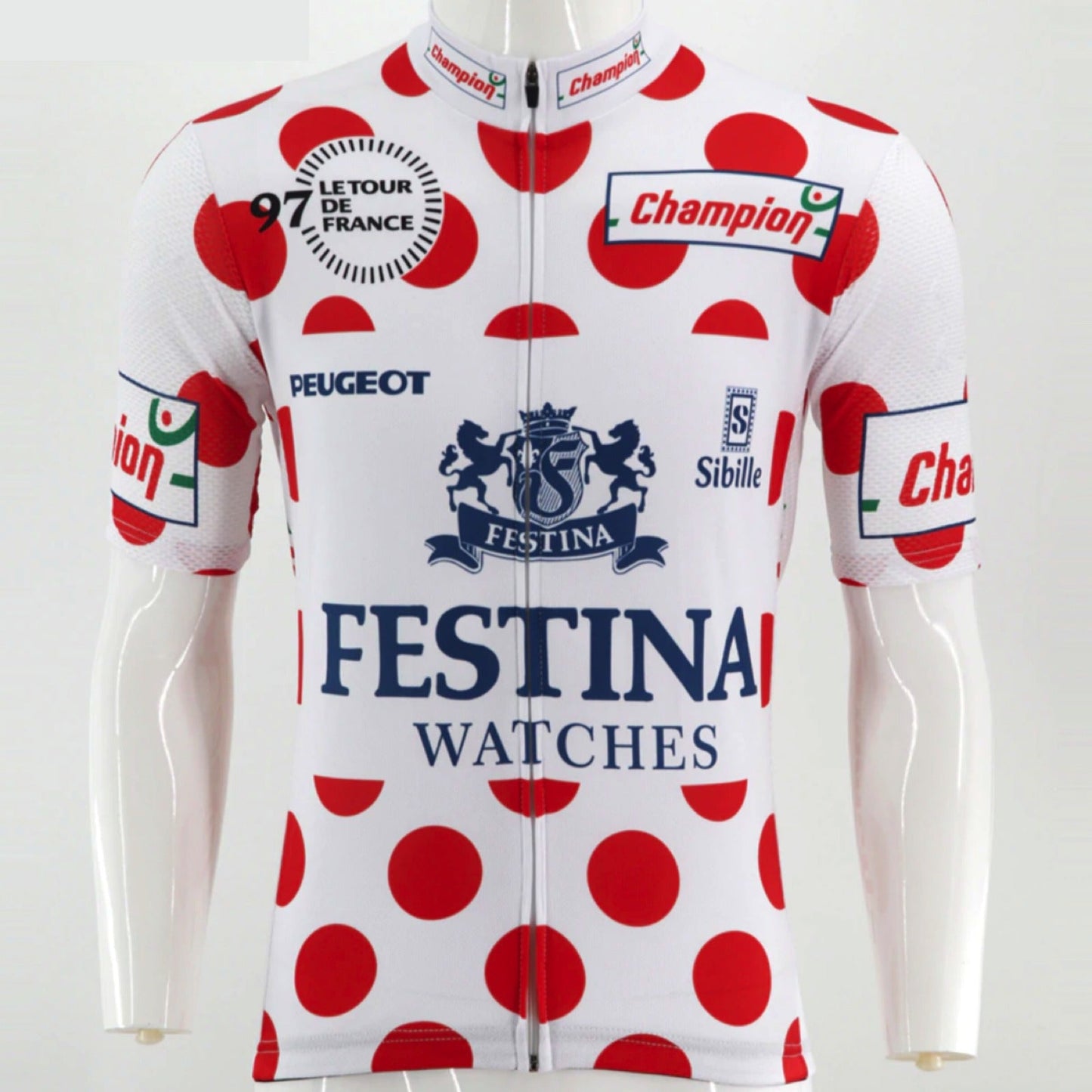 Maillot de Cyclisme Rétro KOM Festina 1997
