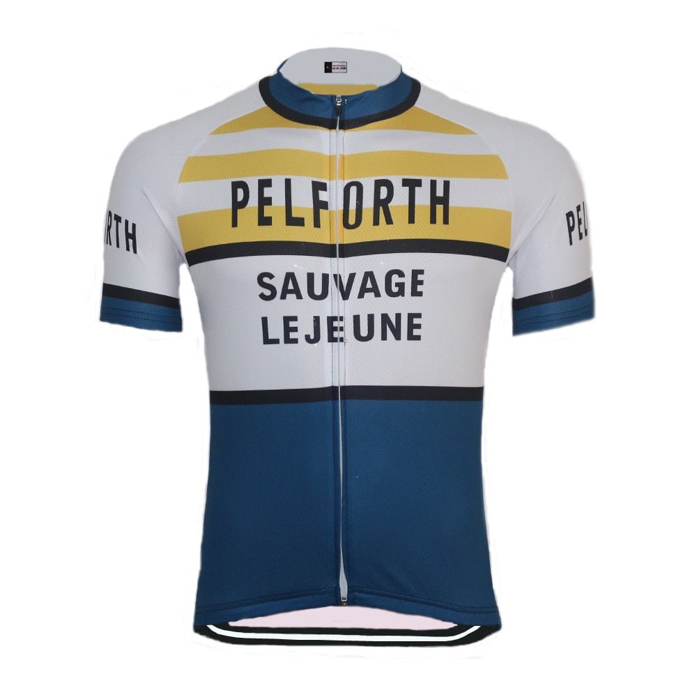 Maillot de Cyclisme Rétro Pelforth Sauvage Lejeune