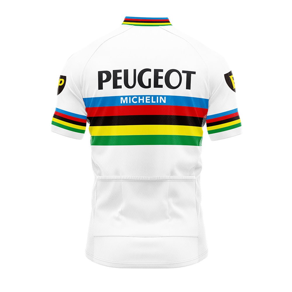 Maillot de cyclisme rétro Peugeot BP Michelin Champion du Monde