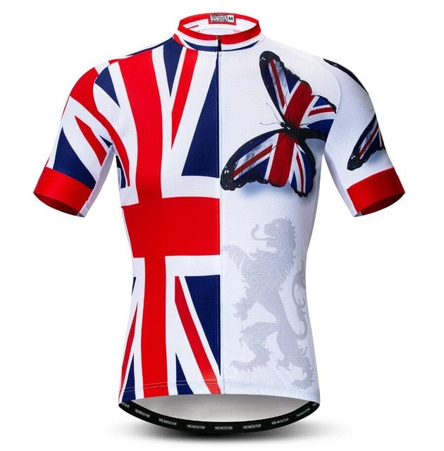Maillot de cyclisme Union Jack papillon Royaume-Uni