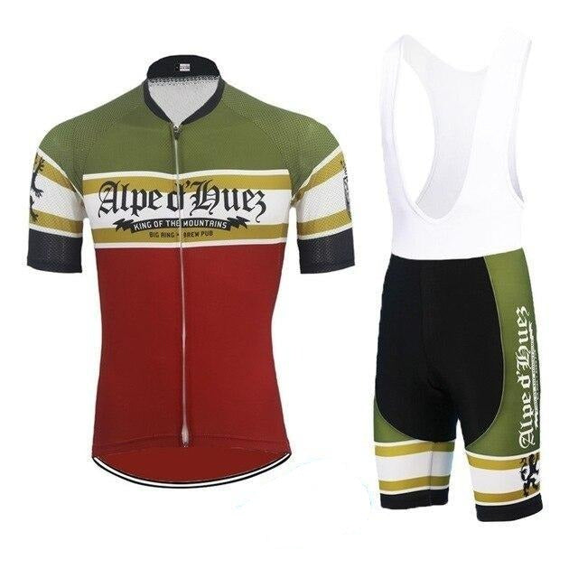 Ensemble Maillot de Cyclisme Rétro Alpe D'Huez