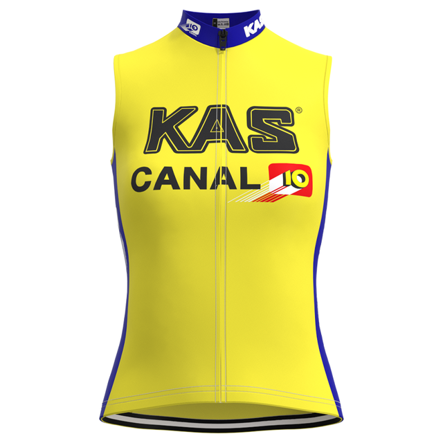 Ensemble de maillot de cyclisme rétro KAS Canal pour femmes