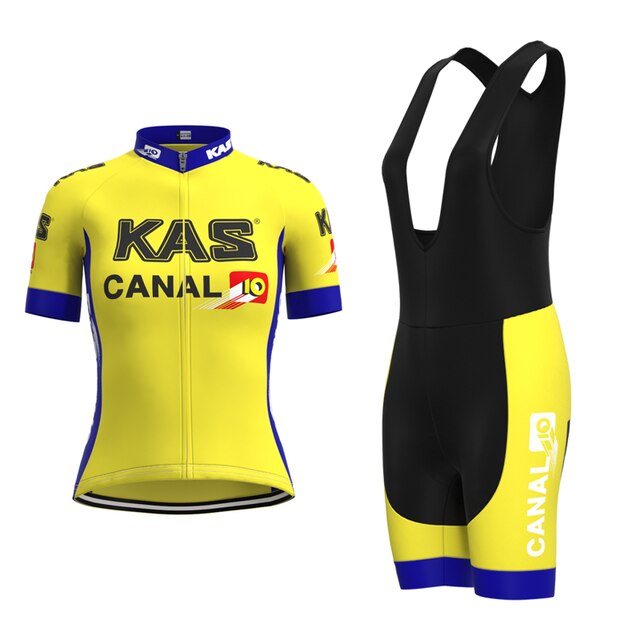 Ensemble de maillot de cyclisme rétro KAS Canal pour femmes