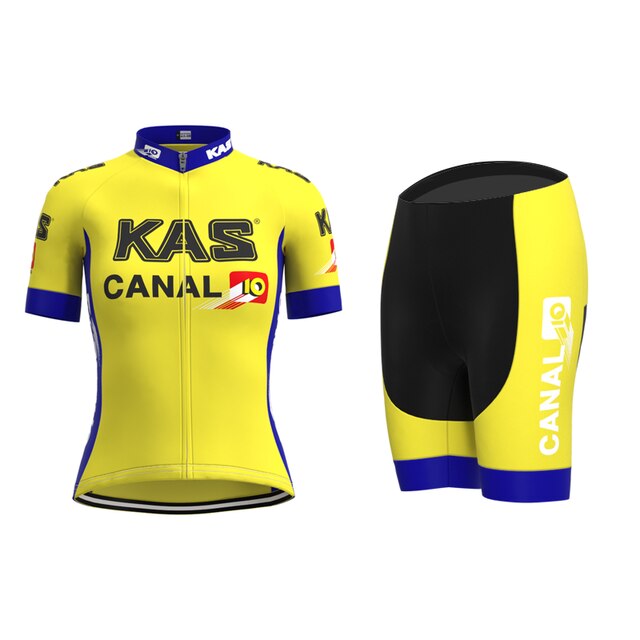 Ensemble de maillot de cyclisme rétro KAS Canal pour femmes