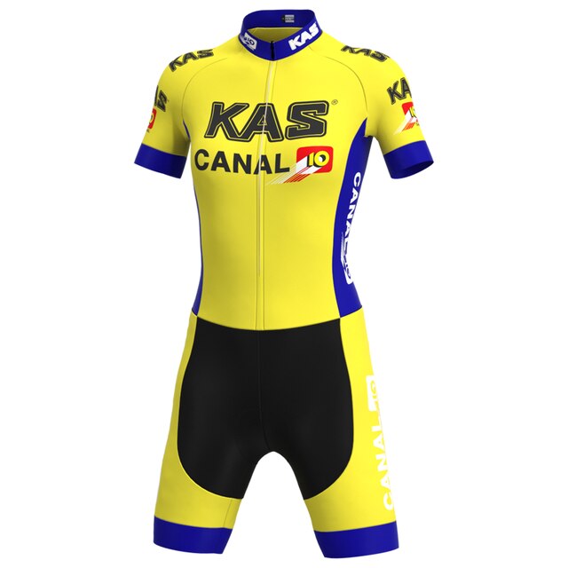 Ensemble de maillot de cyclisme rétro KAS Canal pour femmes