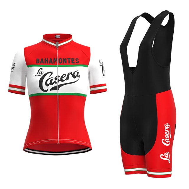 Ensemble de maillot de cyclisme rétro La Casera-Bahamontes pour femmes