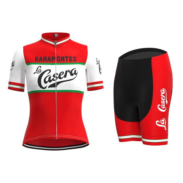 Ensemble de maillot de cyclisme rétro La Casera-Bahamontes pour femmes