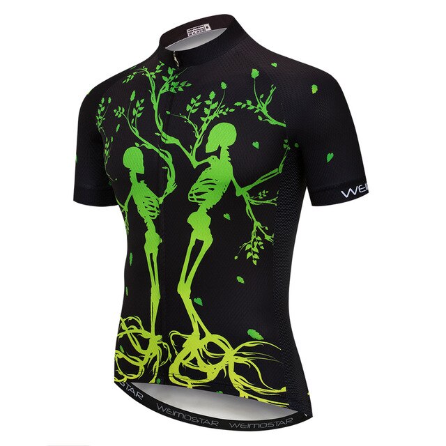 Maillot de Cyclisme Halloween Squelette-Crâne
