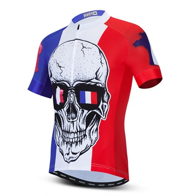 Maillot de Cyclisme France Crâne