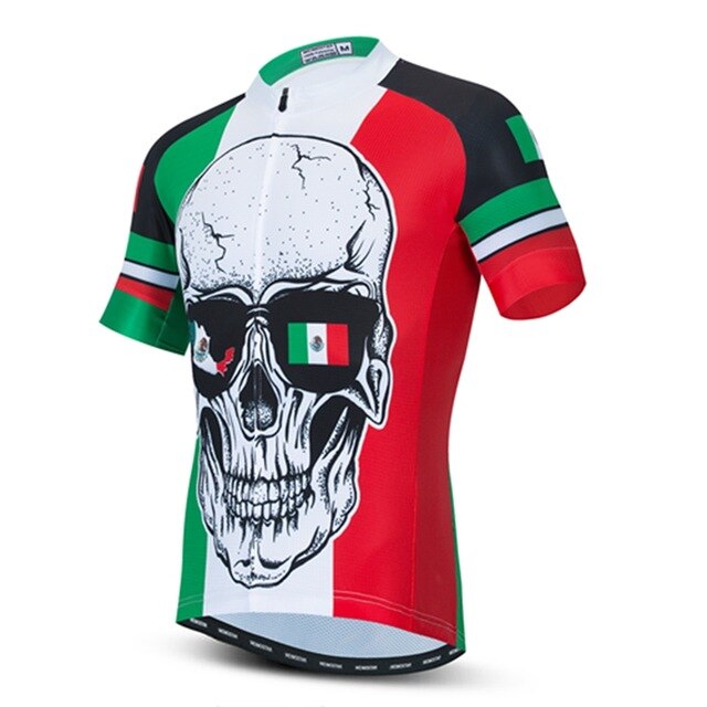 Maillot de Cyclisme Tête de Mort Mexicaine