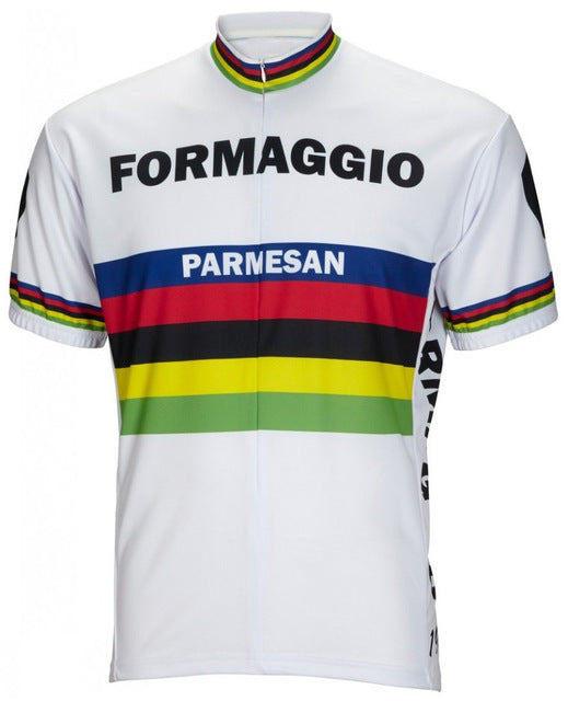 Maillot de Cyclisme Rétro Championnats du Monde 1965 Formaggio Parmesan