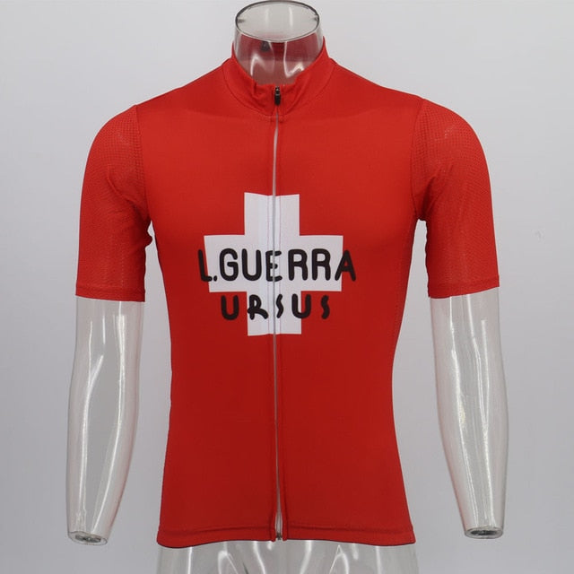 Maillot de cyclisme rétro Learco Guerra Ursus Rouge