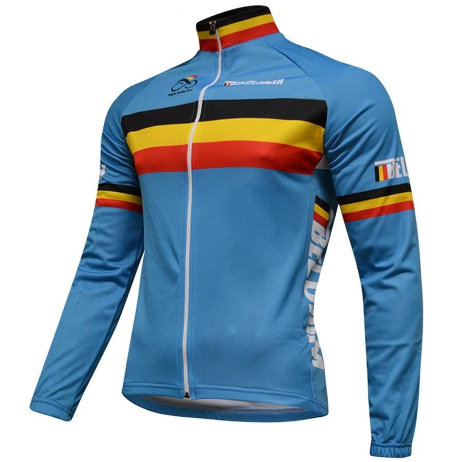 Maillot de Cyclisme Rétro de l'Équipe de Belgique (avec Option Polaire)