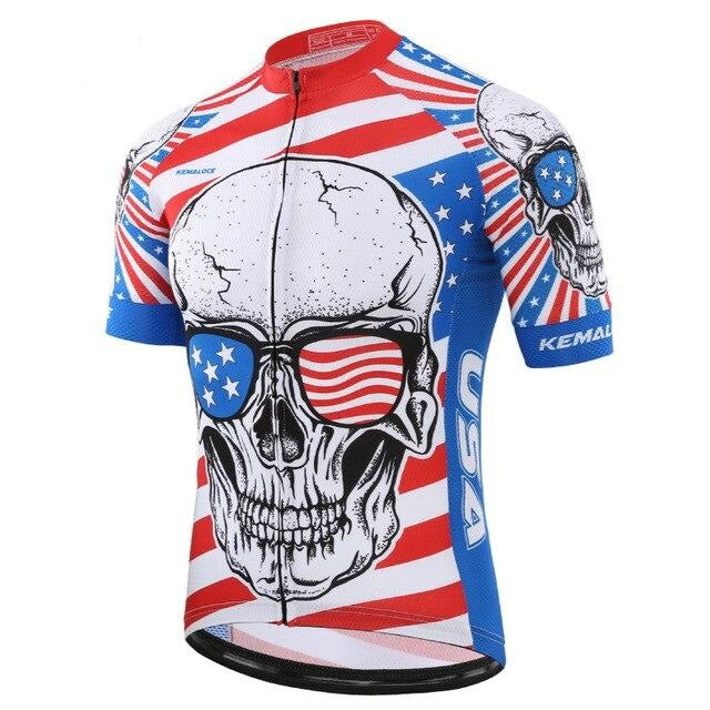 Maillot de cyclisme crâne USA