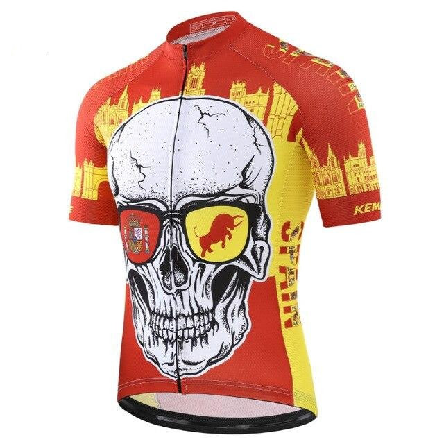 Maillot de Cyclisme Crâne Espagne