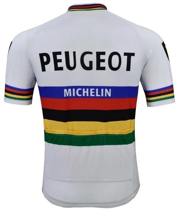 LIQUIDATION AU ROYAUME-UNI - Maillot de cyclisme rétro Peugeot BP Michelin Champion du Monde