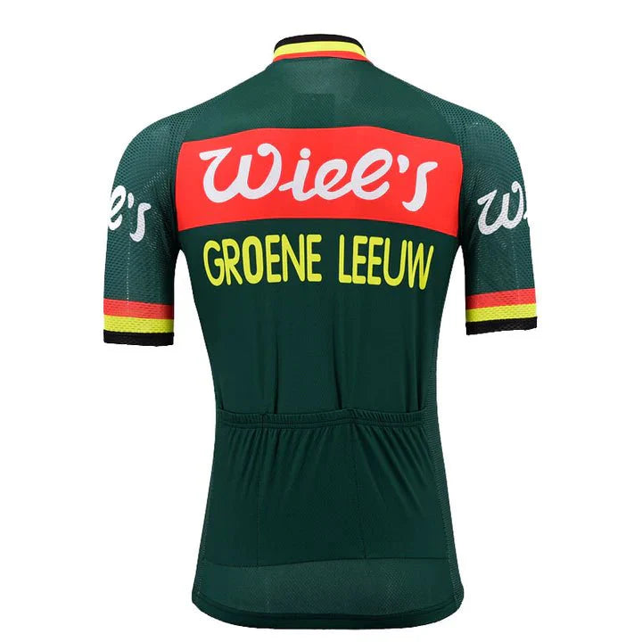 Maillot de Cyclisme Rétro Wiel's Groene Leeuw