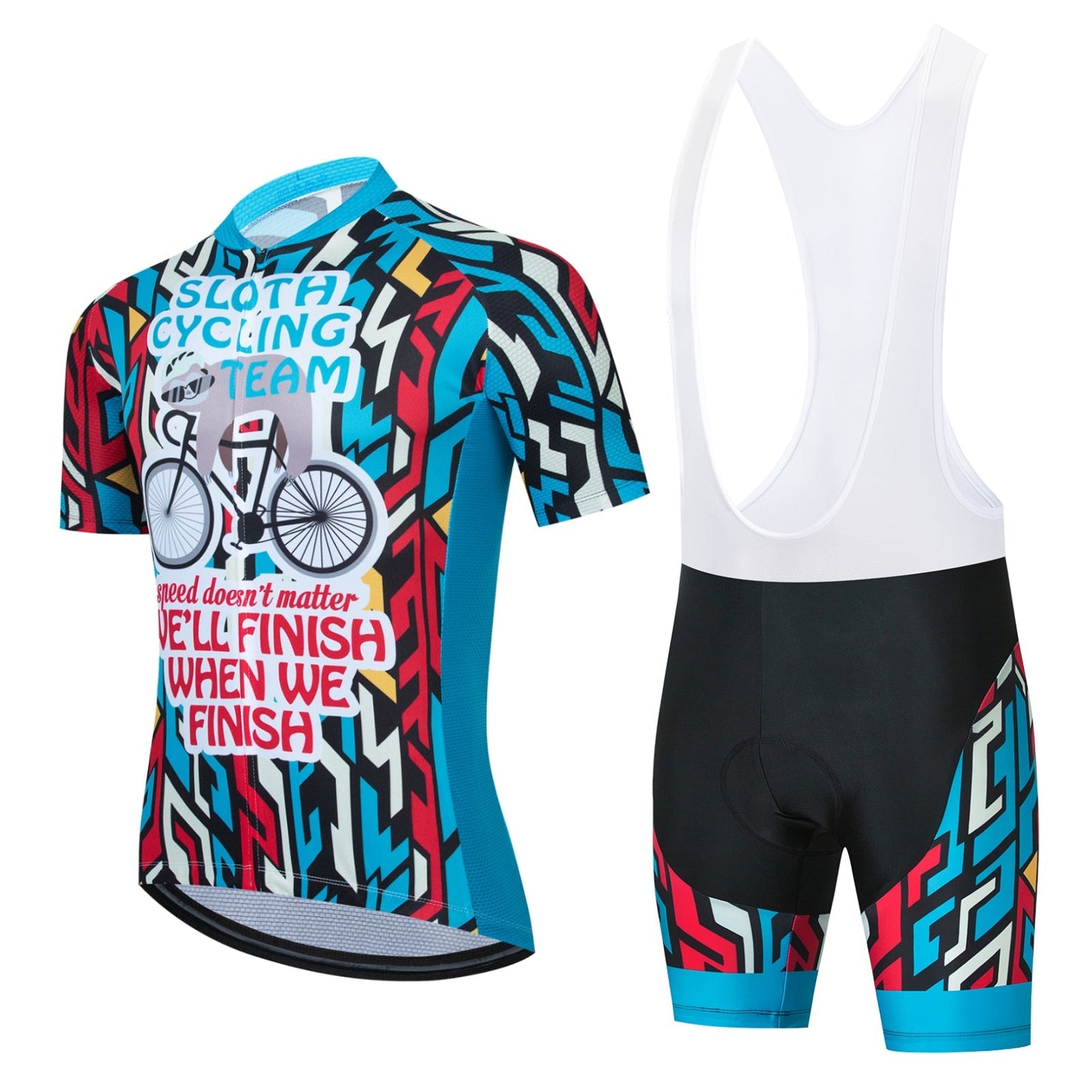 Ensemble de Cyclisme de l'Équipe Paresseux Zigs Bleus