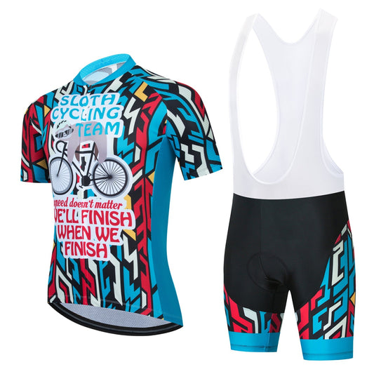 Ensemble de Cyclisme de l'Équipe Paresseux Zigs Bleus