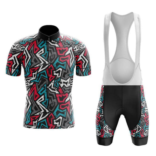Ensemble de Maillot de Cyclisme Rétro Jazzy Lines