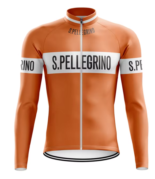 Maillot de Cyclisme Rétro San Pellegrino (avec Option Polaire)