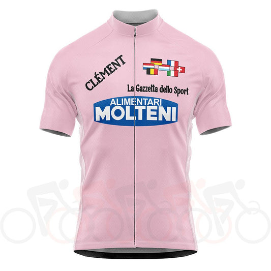 Maillot de cyclisme rétro rose des leaders du Giro d'Italia 1972 - Merckx