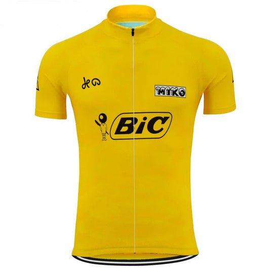 Maillot de cyclisme rétro jaune du Tour de France 1973 Luis Ocaña