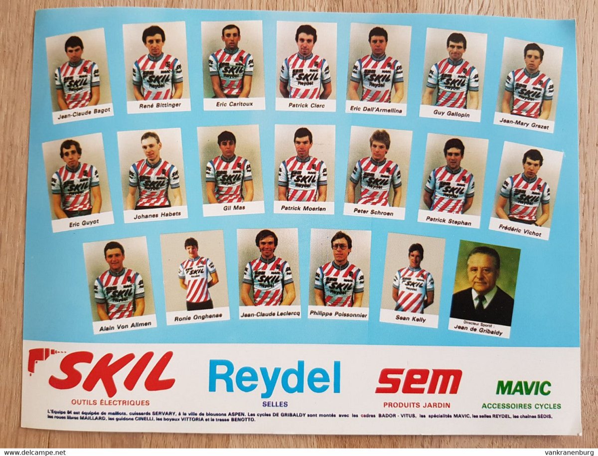 Maillot de cyclisme rétro Skil Sem 1985 - Kelly