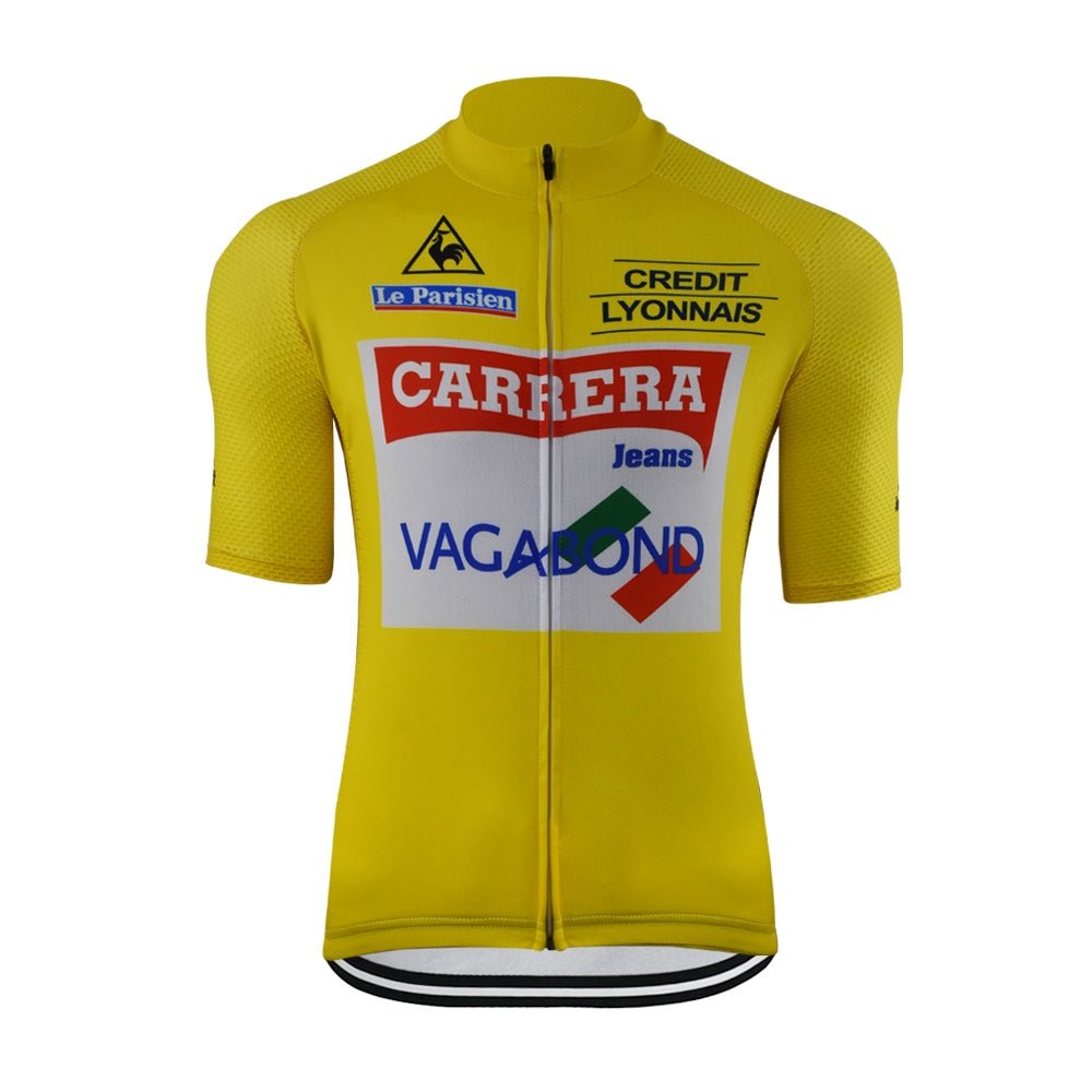 Maillot de cyclisme rétro jaune du Tour de France 1987 - Stephen Roche