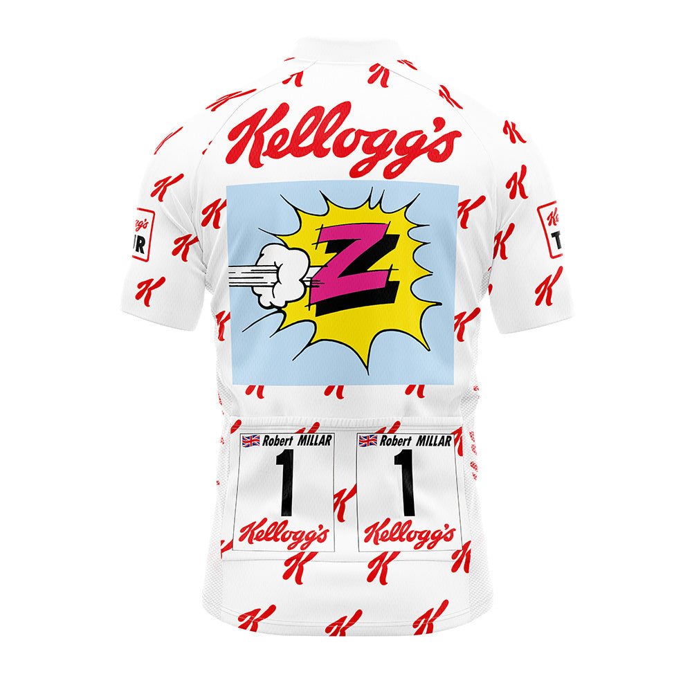 Maillot de cyclisme rétro King of the Mountains du Tour Kellogg's 1990