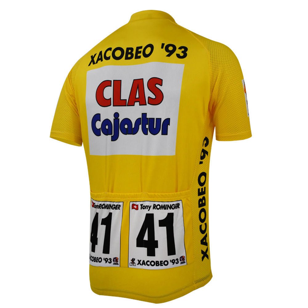 Maillot rétro de cyclisme jaune des leaders de la Vuelta a Espana 1992 - Rominger