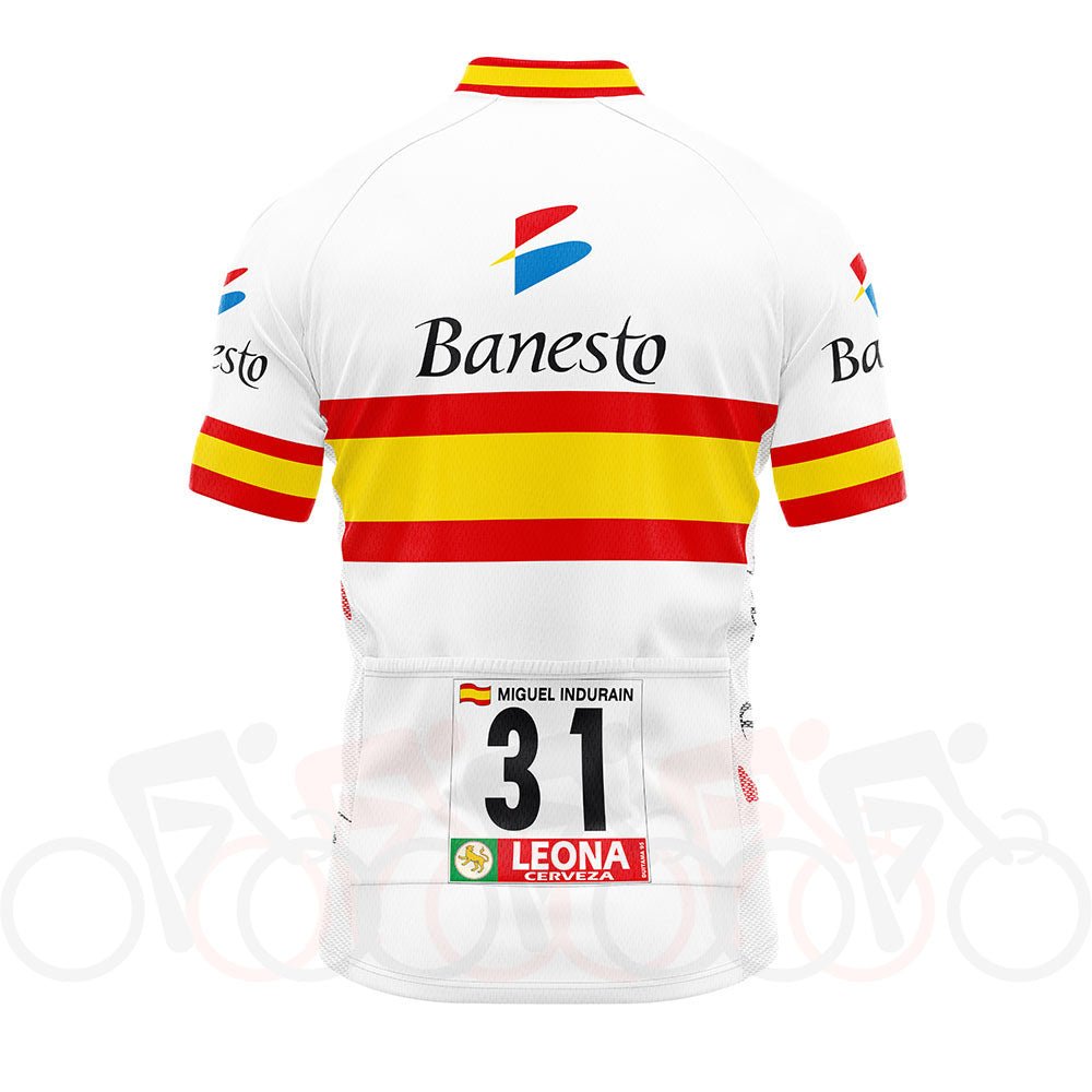 Maillot rétro de cyclisme de l'équipe nationale espagnole Banesto 1995 - Indurain